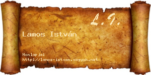 Lamos István névjegykártya