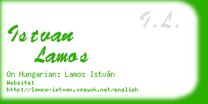istvan lamos business card