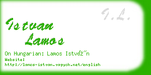 istvan lamos business card